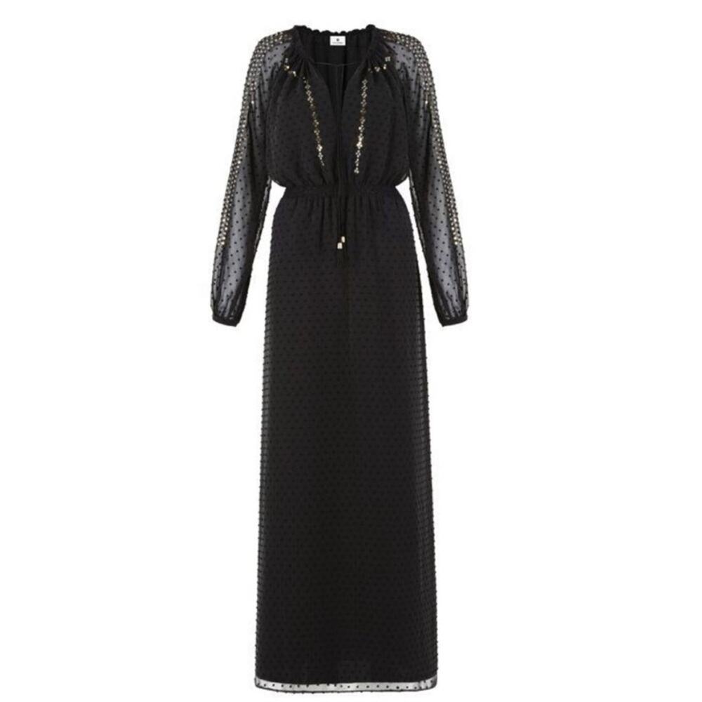 Altuzarra x Target Sheer Sleeve Embellished Maxi Dress Black Witchy Collab
